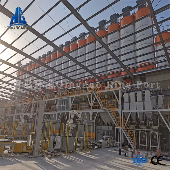 Automático Pó Seco Concreto Misto Cimento Alvenaria Gesso Pré-mistura Argamassa Mistura de Concreto Piso Azulejo Cerâmico Cola para Parede Massa de Massa Produção Planta de Mistura por Dosagem